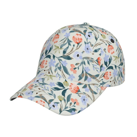 Rateoe Watercolor Wildflowers 1 Pattern Men’s Baseball Cap – Adjustable Curved Brim Hat, Soft Cotton Sports Cap for Outdoor, Casual, and Everyday Wear, Comfortable & Breathable