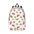 thumbnail image 1 of Rateoe Watermelon And Kiwi Pattern Canvas College Laptop Backpack,Travel Daypack,Durable Rucksack Travel Notebook Bag School Backpack Book Bag for Men Women-Medium, 1 of 7