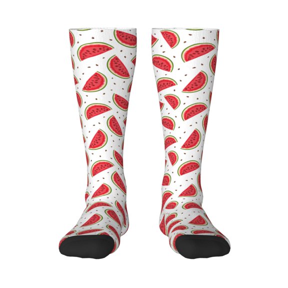 Rateoe Watermelon Pattern Women’s Knee High Crew Socks,Trouser Socks Comfortable, Breathable, Moisture-Wicking and Soft