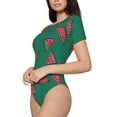 thumbnail image 1 of Rateoe Watermelon Printed Women Rash Guard Short Sleeve,Tummy control Swimsuit Surfing Swimsuit Bathing Suit Short-sleeved Onesie UPF 50+, 1 of 6