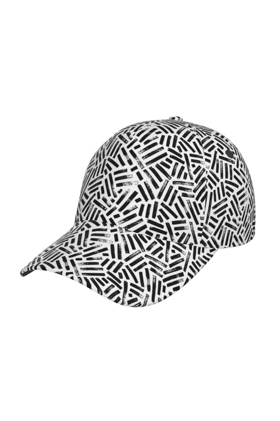 Weave Geometric Pattern Baseball Cap Outdoor Cap Mountain Dad Hat - Unstructured Soft Cotton Cap-Adjustable UV Protection Cap
