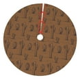 thumbnail image 1 of Rateoe Western Cactus Print Christmas Tree Skirt 30" for Xmas Holiday New Year Party Circle Tree Mat Ornaments Decoration, 1 of 7