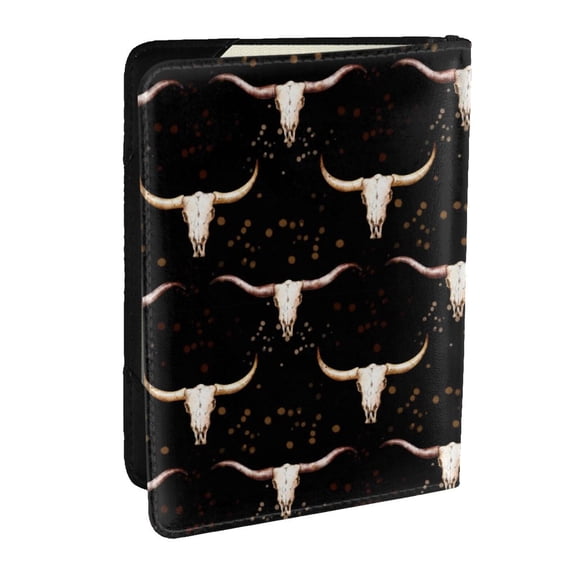 Rateoe Western Cowboy Pattern Passport Holder Wallet Leather Mulit-purpose Travel Wallet Credit Cards Case ,Passport Cover for Women Men-6.5 in