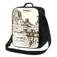 thumbnail image 1 of Rateoe Western Desert Cowboys 1 Lunch Bag Reusable Lunch Box with Shoulder Straps for Men Women Insulated Portable Lunchbox for adults Suitable for School Work Picnic, 1 of 7
