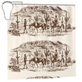 thumbnail image 1 of Rateoe Western Desert Cowboys2 Shower Curtain - Fancy Bathroom Shower Curtain Sets - Waterproof Shower Curtain with Hooks with 12 Plastic Hooks 72x72 Inches, 1 of 5