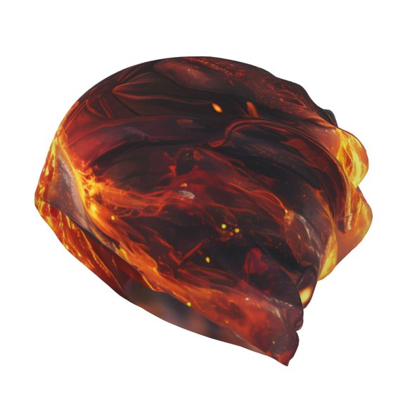 Rateoe Western Fire Cowboy Cotton Slouchy Beanie Hat for Men/Women,Lightweight Oversize Large Thin Skull Cap Night Sleeping Cap