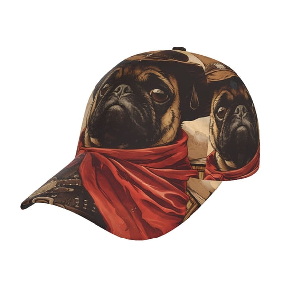Rateoe Western French Bulldog Cowboy Pattern Baseball Cap Outdoor Cap Mountain Dad Hat - Unstructured Soft Cotton Cap-Adjustable UV Protection Cap