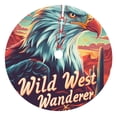 thumbnail image 1 of Rateoe Western Style Bald Eagle Print Christmas Tree Skirt 36" for Xmas Holiday New Year Party Circle Tree Mat Ornaments Decoration, 1 of 7