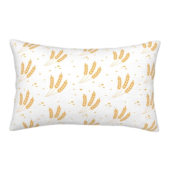 Rateoe Wheat Pattern Pillow Covers with Invisible Zipper(Pillows are not Included) Standard Pillowcases-16"x24"