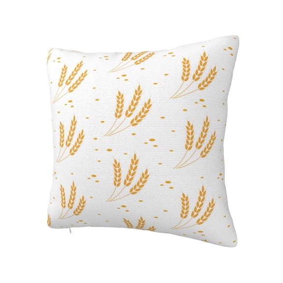 Rateoe Wheat Pattern Throw Pillow Cover Premium Pillow Stuffer Sham Square for Decorative Cushion Bed Couch Sofa(Pillow insert not included)