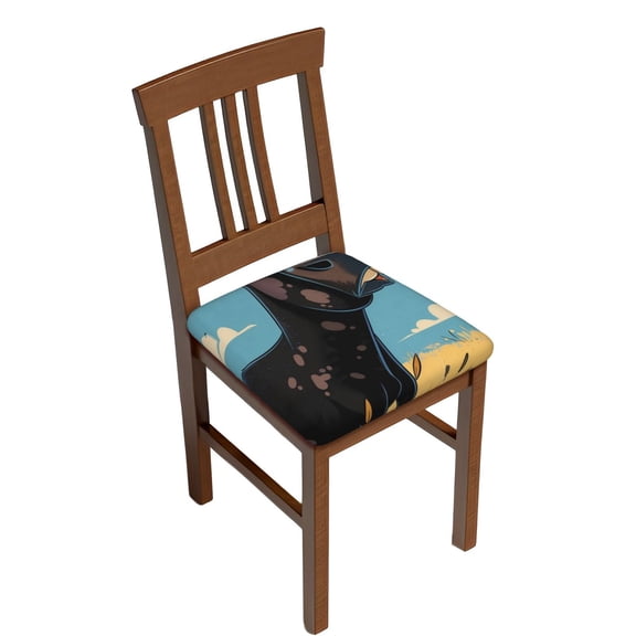 Rateoe Whimsical Cartoon Cow Pattern Square Couch Cushion Covers, Sofa Furniture Protector Slipcover with Bottom Tie rope, Soft Non-Slip Non-Wrinkle Non-Sticky-Two Pieces