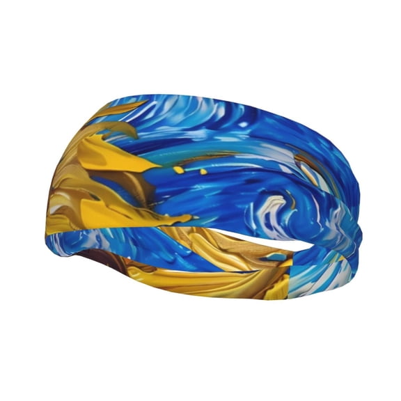 Rateoe Whimsical Sunflowers Night Sky Pattern Sports Headbands ,Moisture Wicking Workout Headband, Sweatband Headbands for Running,Cycling,Yoga,Hairband for Women and Men