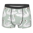 thumbnail image 1 of Rateoe White Birds Mens Boxer Briefs Poly Spandex Performance Boxer Briefs Underwear Hem Boxer Briefs - X-Large, 1 of 8
