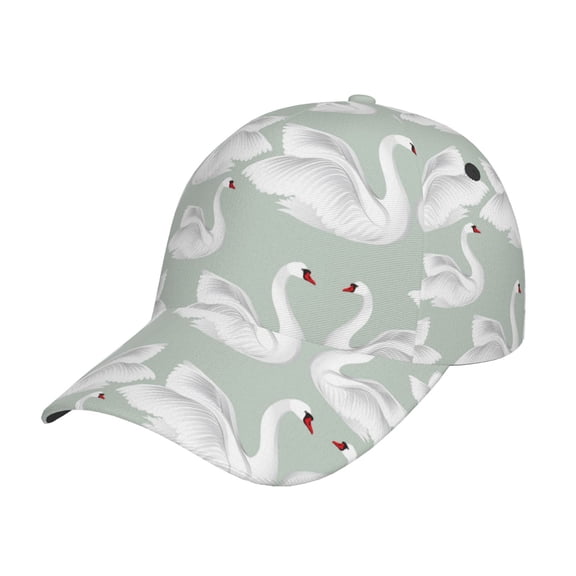 Rateoe White Birds Pattern Men’s Baseball Cap – Adjustable Curved Brim Hat, Soft Cotton Sports Cap for Outdoor, Casual, and Everyday Wear, Comfortable & Breathable