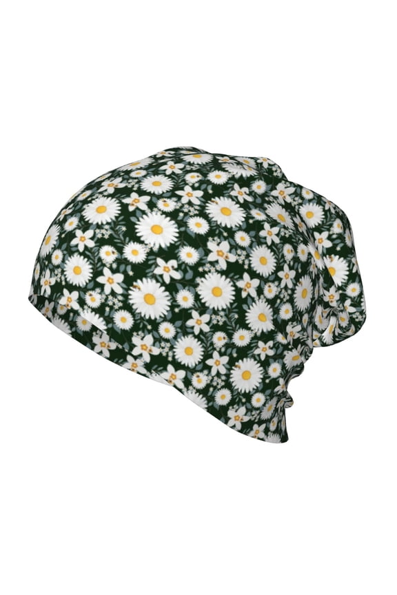 White Daisies and Bee Kids Beanie Warm Knit Beanie Hats Boys Girls Winter Hat Soft Slouchy Hats for Kids