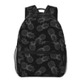 thumbnail image 1 of Rateoe White Pineapples Pattern Casual Backpack for School, Work, Travel – Adjustable Straps, Multiple Compartments – Ergonomic Design, Fits Laptops and Tablets, 1 of 5