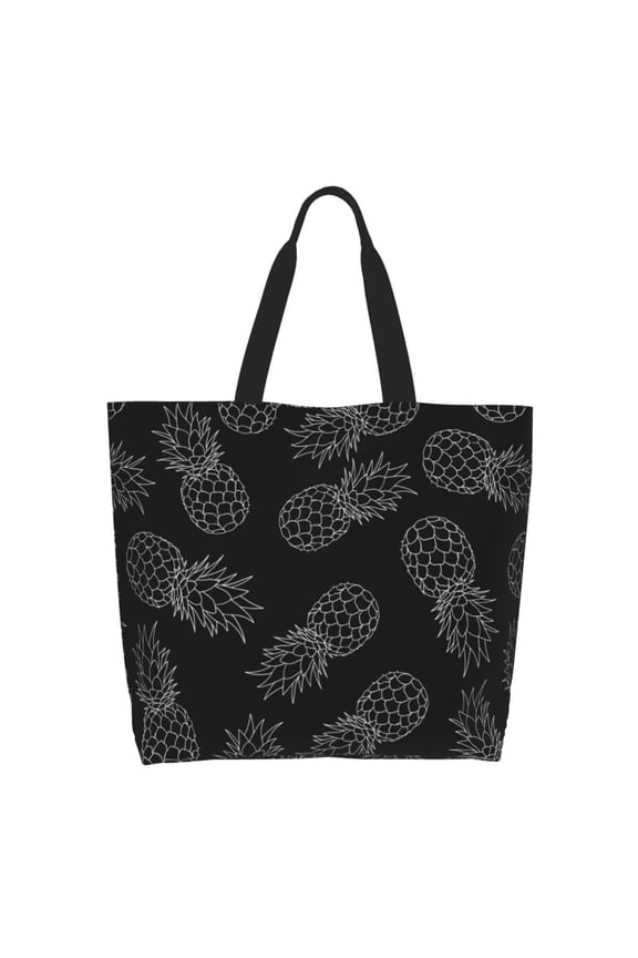 White Pineapples Tote Bag - Waterproof Lightweight Handbags Travel Shoulder Bag for Hiking Yoga Gym Swimming Travel Beach