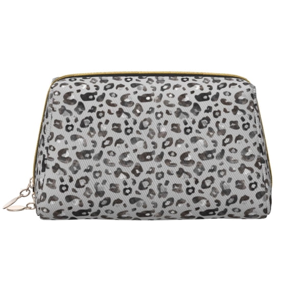 Rateoe Wild Animal Leopard Print for Travel Makeup Bag,Large Capacity Cosmetic Bags for Women,Waterproof Portable Pouch Open Flat Toiletry Bag Make up Organizer