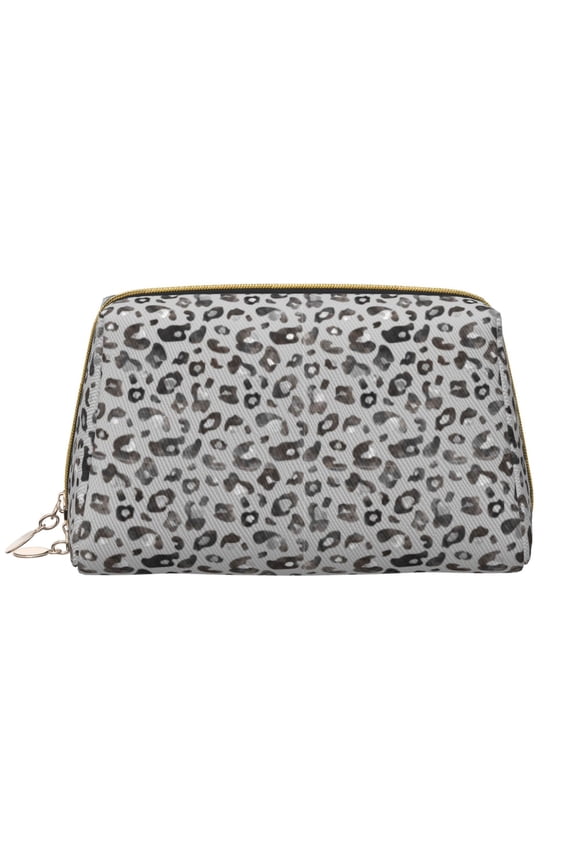 Wild Animal Leopard Print for Travel Makeup Bag,Large Capacity Cosmetic Bags for Women,Waterproof Portable Pouch Open Flat Toiletry Bag Make up Organizer