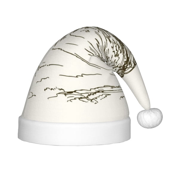 Rateoe Wild West Desert With Cowboy Santa Hat Confortable Christmas Hat for Christmas Party Favors Fit for Kids