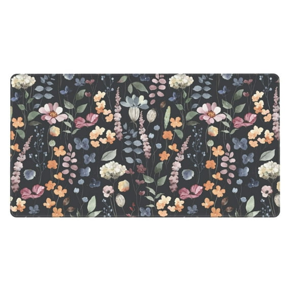Rateoe Wildflower Watercolor 1 Print Mouse Pad - Extended Large Gaming Mousepad,Non-Slip Stitched Edge,16x29.5 Inch