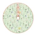 thumbnail image 1 of Rateoe Wildflower Watercolor 5 Pattern Christmas Tree Skirt with Ties, Christmas Tree Decorations, Farmhouse Christmas Decor Xmas Holiday Decorations-30", 1 of 6
