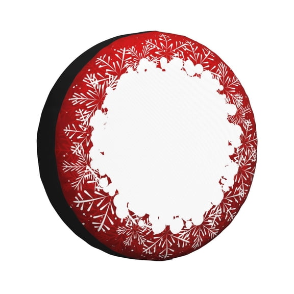 Rateoe Winter Christmas Snowflake Pattern Tire Cover Wheel Protectors Weatherproof Wheel Covers Universal Fit for Trailer Rv SUV Truck Camper Travel Trailers Accessories-14 inch