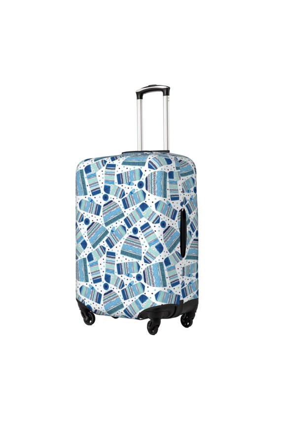 Winter Knit Hat and Socks Printed Luggage Cover, Suitcase Protector Fits 18-32 Inch Luggage-