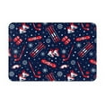 thumbnail image 1 of Rateoe Winter Skiing Snowflakes Pattern Flannel Door Mat Indoor Outdoor Entrance, Waterproof All-Weather Doormat,Fade Resistant, Low Profile Entryway Mat 16x24in, 1 of 7