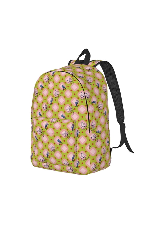 Wireless Antenna Icon1 Pattern Durable Canvas Backpack for Men & Women – Stylish & Lightweight – Adjustable Straps, Multiple Pockets – Fits 15-17 Inch LaptopsSmall
