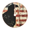 thumbnail image 1 of Rateoe Wood Grain Bald Eagle Pattern Christmas Tree Skirt with Ties , Christmas Tree Decorations, Farmhouse Christmas Decor Xmas Holiday Decorations-30", 1 of 6