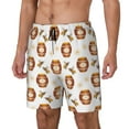 thumbnail image 1 of Rateoe Wooden Barrels With Honey Pattern Men’s Swim Shorts with Compression Liner – Double-Layered Quick-Dry Swimwear, Comfortable & Stretchy Beach Shorts-XX-Large, 1 of 6