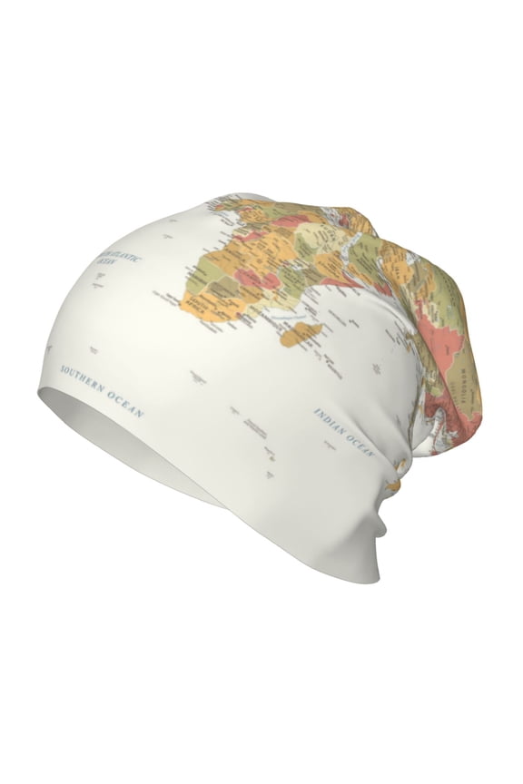 World Map 1 Kids Beanie Warm Knit Beanie Hats Boys Girls Winter Hat Soft Slouchy Hats for Kids