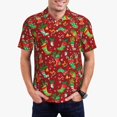 thumbnail image 1 of Rateoe X-mas and New Year Pattern Men's Short Sleeve Polo Shirts, Golf Polo Shirts Short Sleeve Performance Moisture Wicking Dry-Medium, 1 of 6