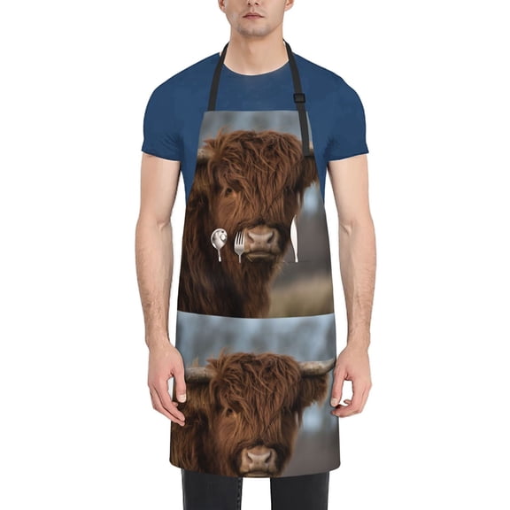Rateoe Yak Aprons with Pocket,Men Womens Aprons Waterproof Adjustable Cooking Aprons for Kitchen Gardening and Salon