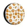 thumbnail image 1 of Rateoe Yellow Biscuit Pattern Tire Cover Wheel Protectors Weatherproof Wheel Covers Universal Fit for Trailer Rv SUV Truck Camper Travel Trailers Accessories-16 inch, 1 of 6
