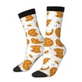 thumbnail image 1 of Rateoe Yellow Biscuit for Women Casual Calf Socks - Cute Crew Socks - Thin Soft Above Ankle Socks Size 5-11, 1 of 6