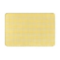 thumbnail image 1 of Rateoe Yellow Gingham Pattern Flannel Door Mat Indoor Outdoor Entrance, Waterproof All-Weather Doormat,Fade Resistant, Low Profile Entryway Mat 16x24in, 1 of 7