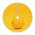 thumbnail image 1 of Rateoe Yellow Lemon Pattern Christmas Tree Skirt with Ties , Christmas Tree Decorations, Farmhouse Christmas Decor Xmas Holiday Decorations-30", 1 of 6