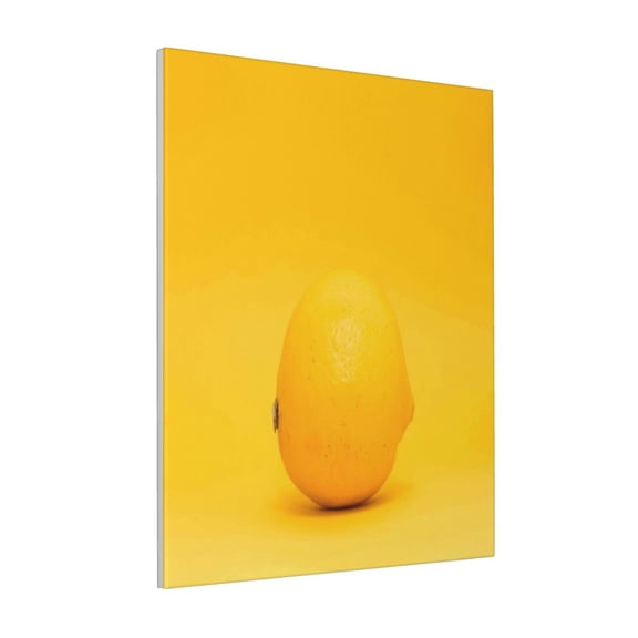 Rateoe Yellow Lemon Pattern Decorative Picture – Unique Modern Wall Art, Ready-to-Hang Canvas Print for Home (Vertical)