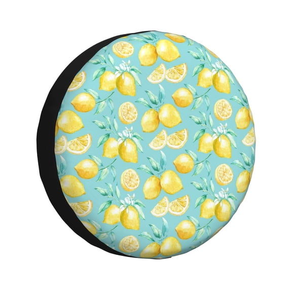 Rateoe Yellow Lemon Pattern Tire Cover Wheel Protectors Weatherproof Wheel Covers Universal Fit for Trailer Rv SUV Truck Camper Travel Trailers Accessories-14 inch
