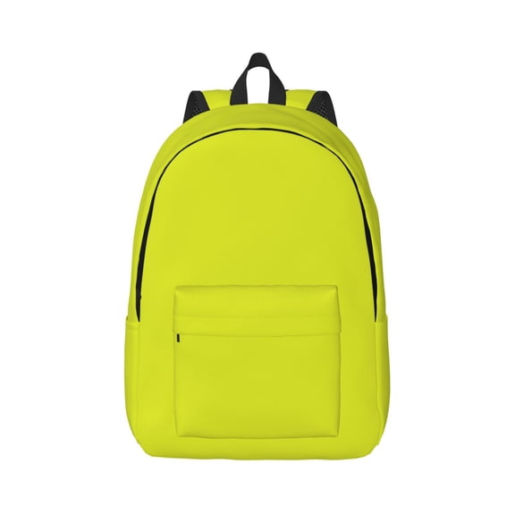 Rateoe Yellow Pattern Canvas College Laptop Backpack,Travel Daypack,Durable Rucksack Travel Notebook Bag School Backpack Book Bag for Men Women-Small