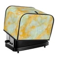 thumbnail image 1 of Rateoe Yellow With Teal Marble Pattern Toaster Covers 4 Slice Wide Slot,Bread Machine Cover,Bread Dust Cover & Fingerprint Protection,Appliance Covers, 1 of 6