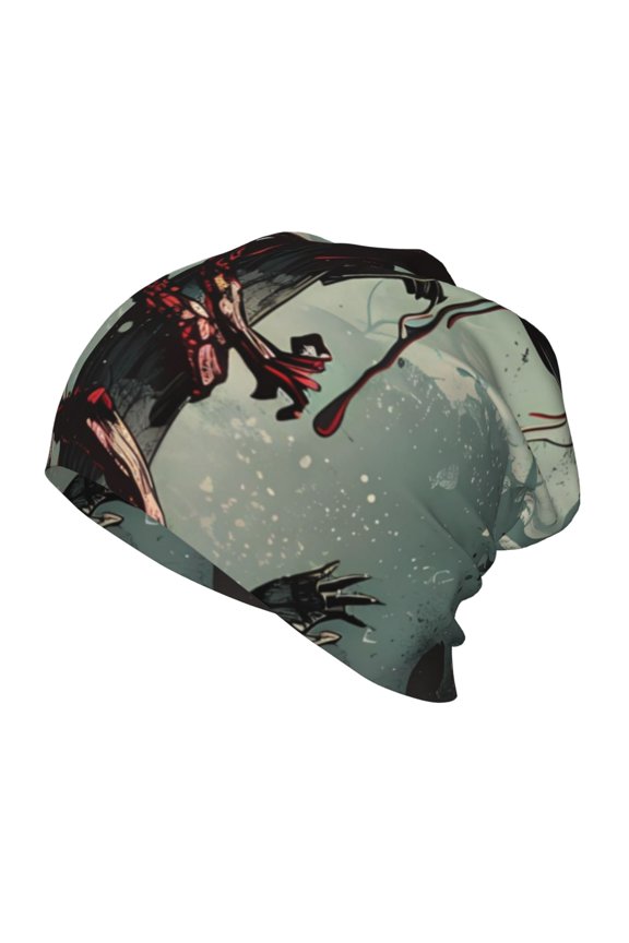 Zombie Flower Apocalypse Kids Beanie Warm Knit Beanie Hats Boys Girls Winter Hat Soft Slouchy Hats for Kids