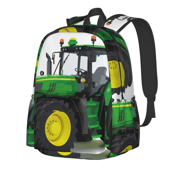 Rateoe big farm tractor Pattern Student Backpack,Backpack for School,Lightweight Bag,Travel Backpack,Outdoor Backpack,Large Capacity Backpack