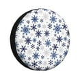 thumbnail image 1 of Rateoe blue Snowflake Prints Pattern Tire Cover Wheel Protectors Weatherproof Wheel Covers Universal Fit for Trailer Rv SUV Truck Camper Travel Trailers Accessories-16 inch, 1 of 6