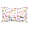 thumbnail image 1 of Rateoe bow ribbons Pattern Decorative Pillow Case,Throw Pillow Covers,Plush Pillow Cover,Soft Pillow Case,Velvet Pillow Case-14"x20", 1 of 6