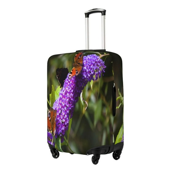 Rateoe butterfly bush flower Printed Luggage Cover, Suitcase Protector Fits 18-32 Inch Luggage-Small
