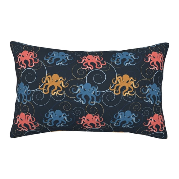 Rateoe cartoon doodle octopus Pattern Pillow Covers with Invisible Zipper(Pillows are not Included) Standard Pillowcases-16"x24"