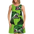 thumbnail image 1 of Rateoe cartoon largemouth bass fish Pattern Women’s Sleeveless Dress,Casual Summer Dress,A-line Sleeveless Dress Versatile Summer Dress Stylish Day Dress, 1 of 7